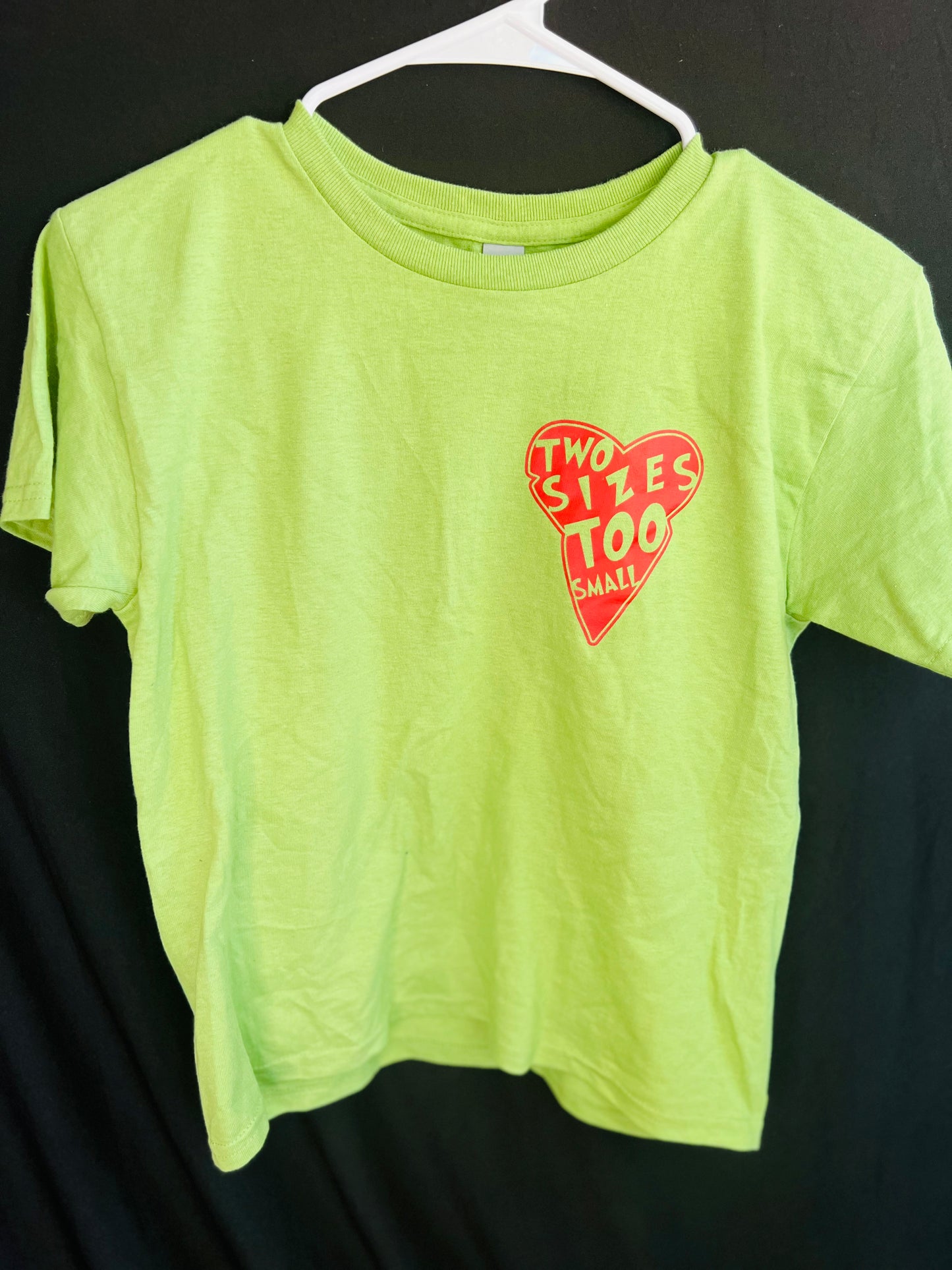 Two Sizes Too Small Heart Youth Tee