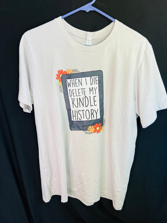 Delete My Kindle History Gray Tee